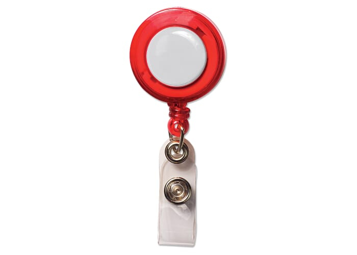 Porte-badge publicitaire Transparent Rouge